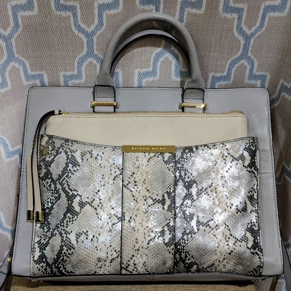 ANTONIO MELANI Two in one laptop tote purse